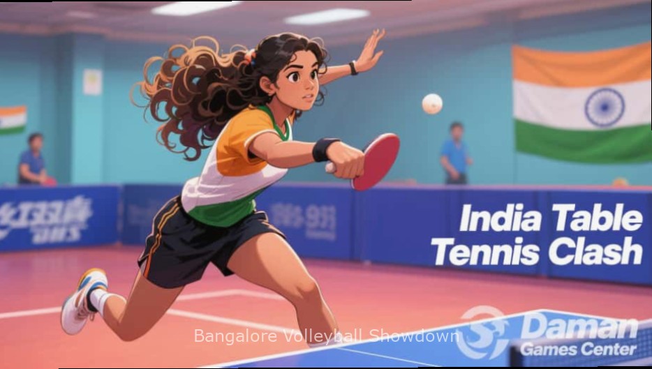 Bangalore Volleyball Showdown - Exciting Gameplay Bangalore Volleyball Showdown gameplay with players in action on a street court