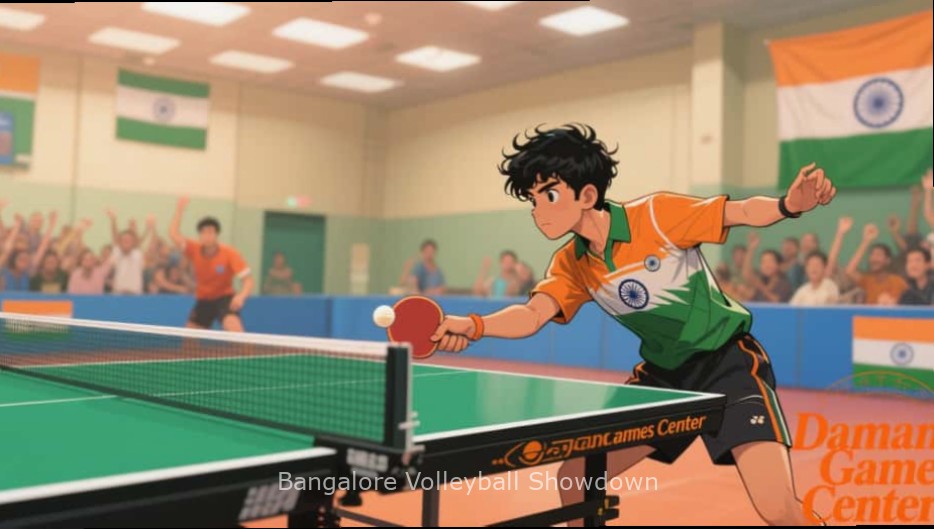 Bangalore Volleyball Showdown - Key Features Bangalore Volleyball Showdown game features including different courts and player customization